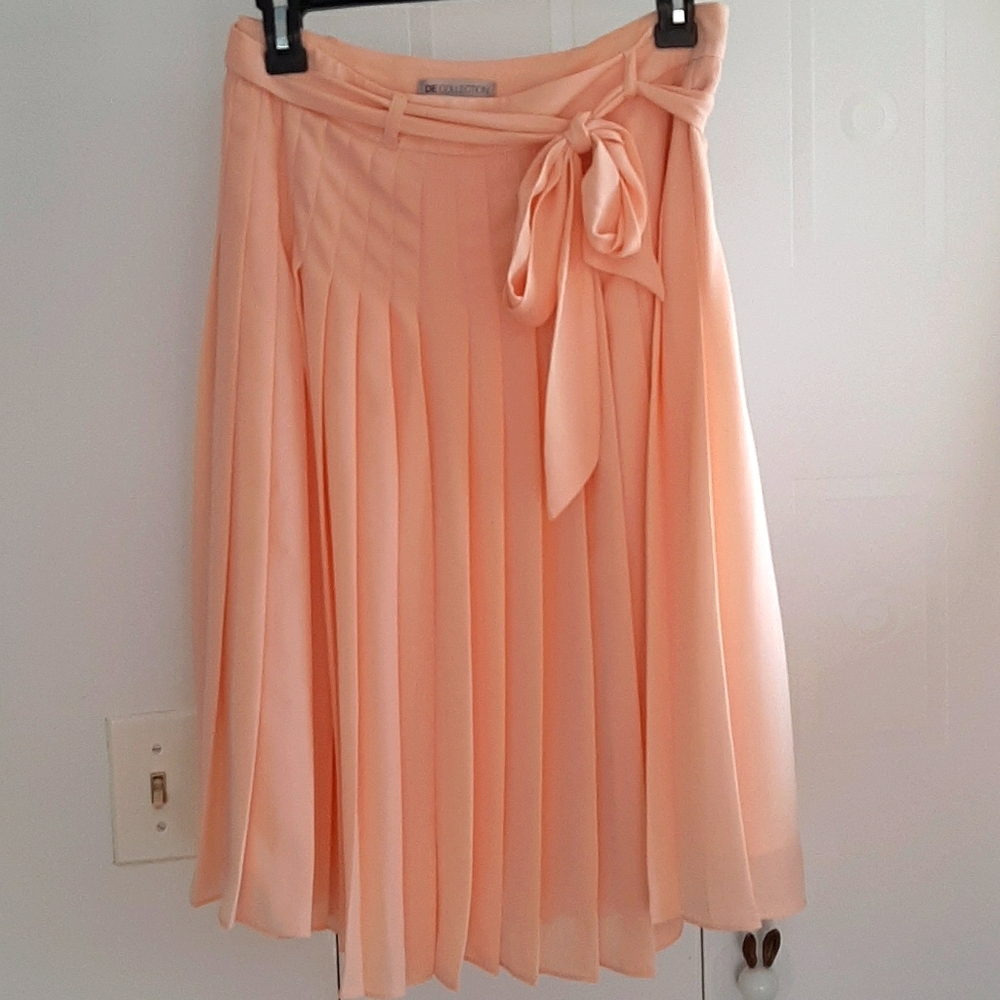 Pleated Peach Skirt
